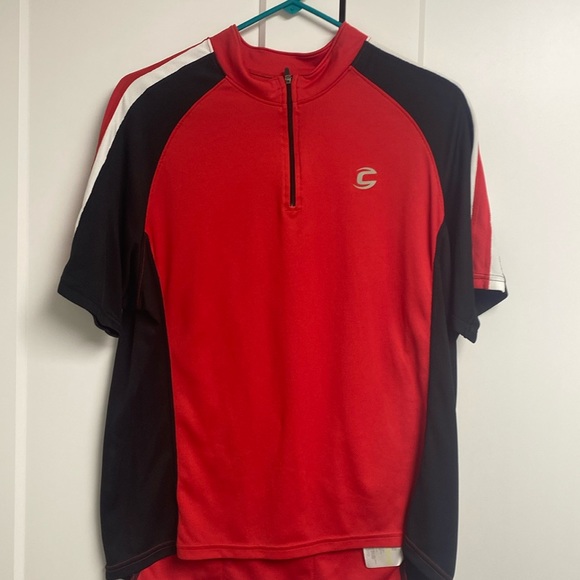 Maillot Cycliste Cannondale Rouge - Taille M - Homme - Manches Courtes
